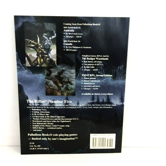 The Rifter #5 Sourcebook By Palladium Books RPG Guidebook January 1999 1st Print - Picture 2 of 3
